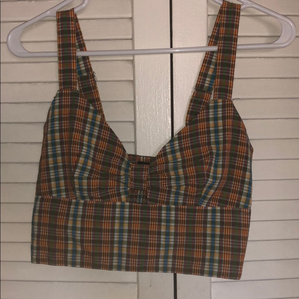 Colorful Plaid Crop Top